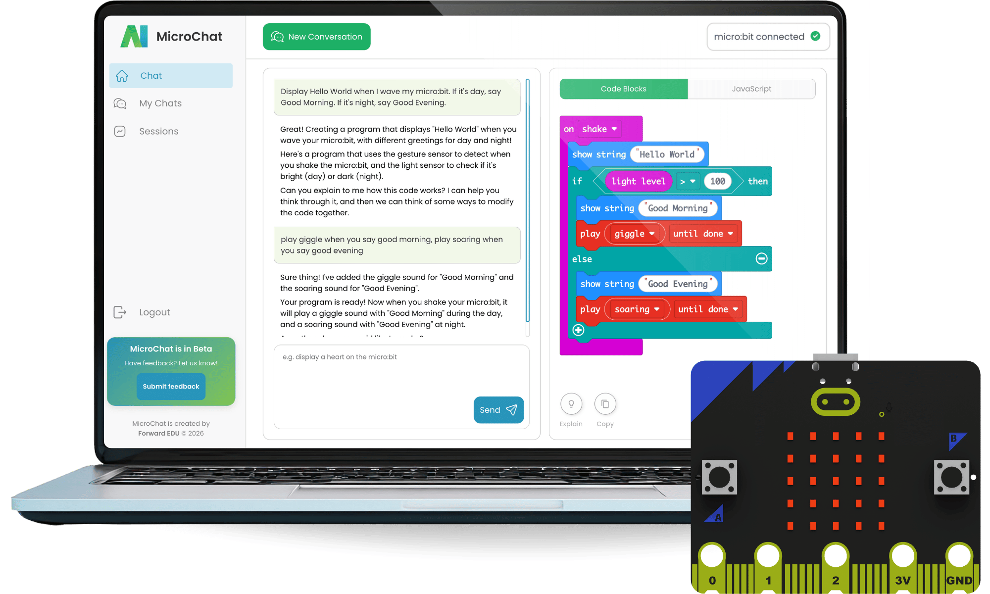 MicroChat with micro:bit