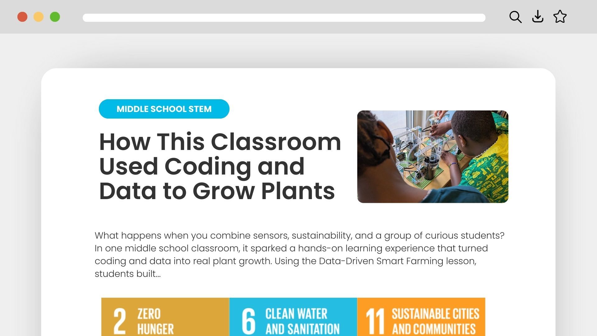 Middle School STEM Blog Header