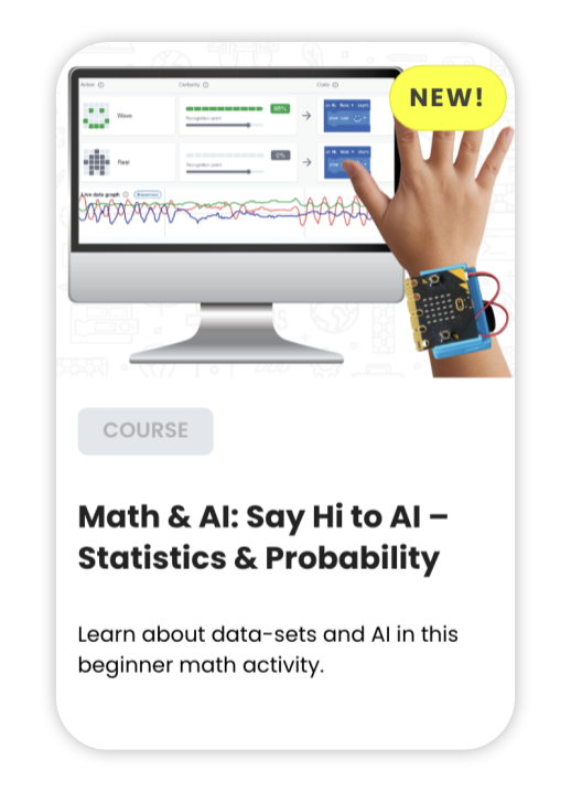 Teach AI Math Tile Say Hi to AI
